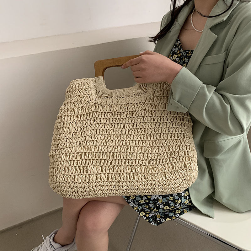 Designer-Handtasche mit Praktischem Holzgriff Brehn