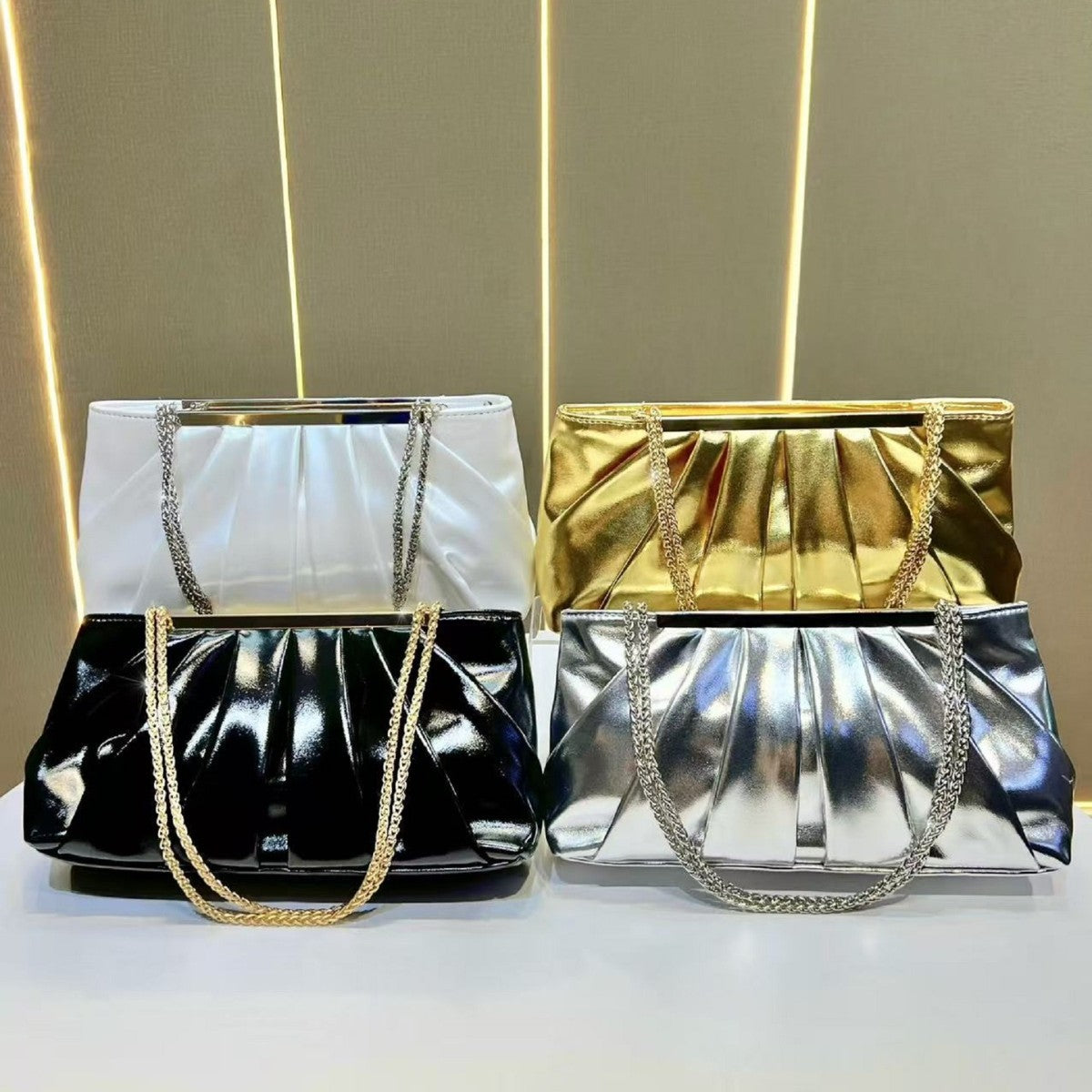 Faltende Kettenriemen Abendhandtasche