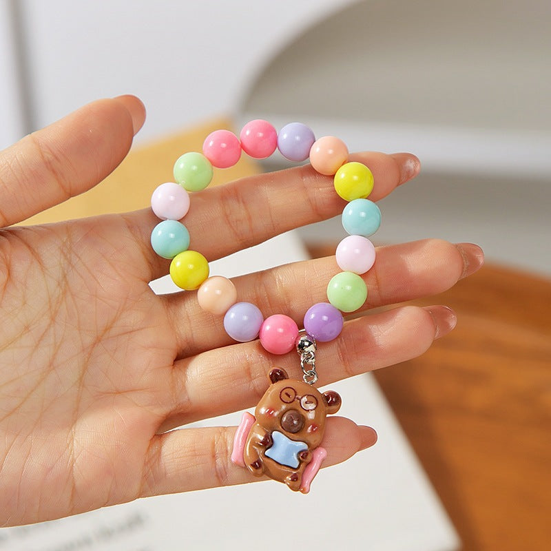 Buntes Kinderarmband mit Bearbeitetem Anhänger Brehn