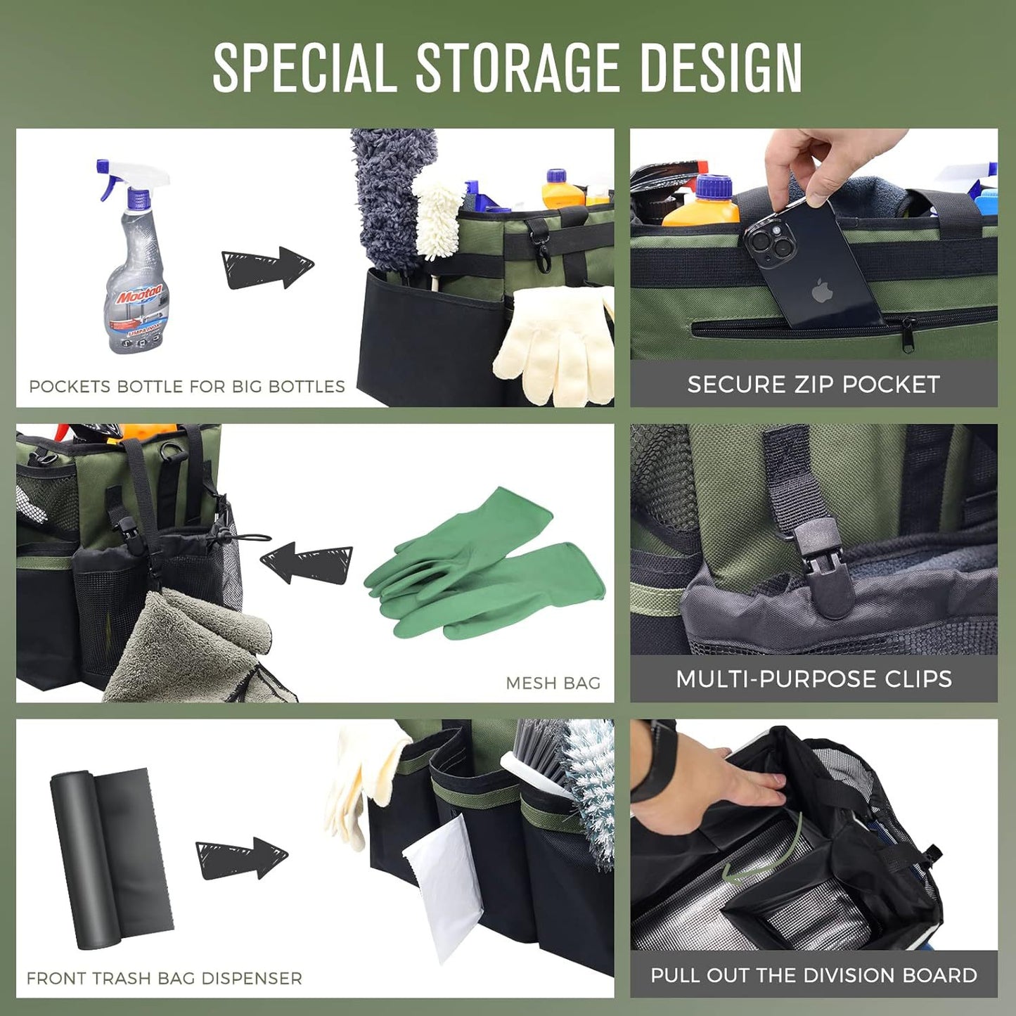 Multifunktionale Organizer-Tasche mit Fächern Brehn