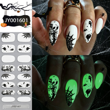 Halloween-Themen Glow-in-the-Dark Nagel-Wraps