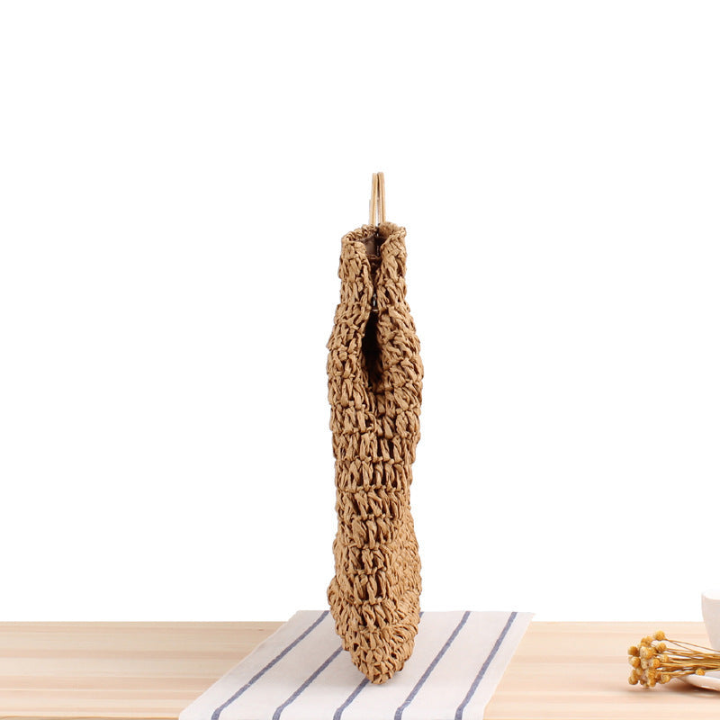 Handgefertigte Korbtasche mit Modernem Holzgriff Brehn