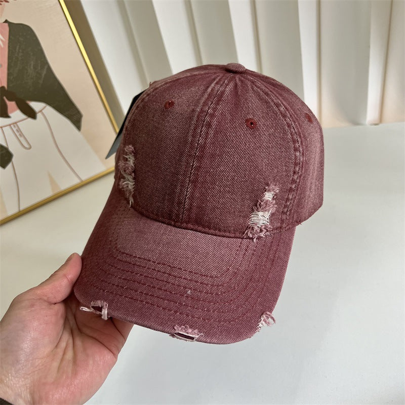Damen Distressed Denim Baseball Cap Brehn 1784083631