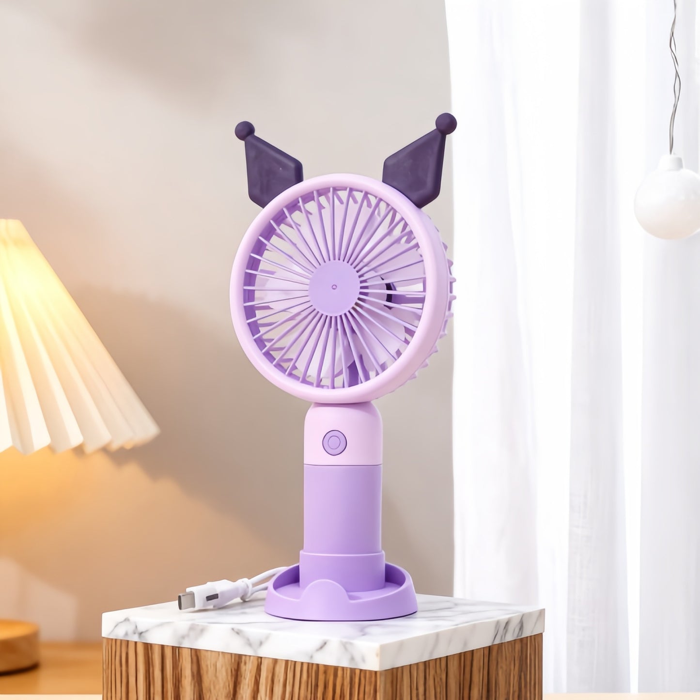 Damen tragbarer Handventilator mit süßem Hasenmotiv Brehn