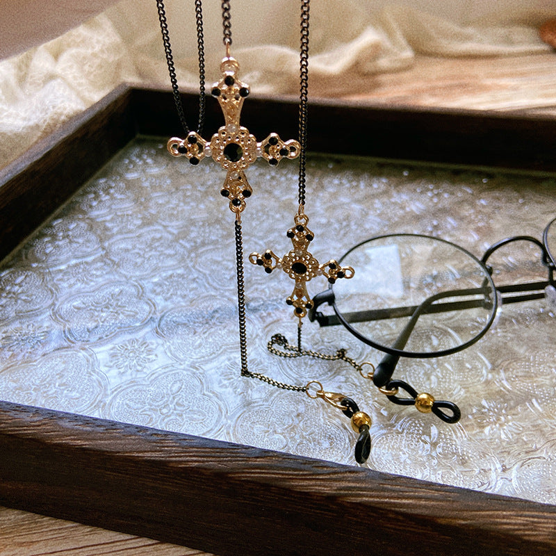 Elegante Halskette mit Kunststein-Anhängern Brehn