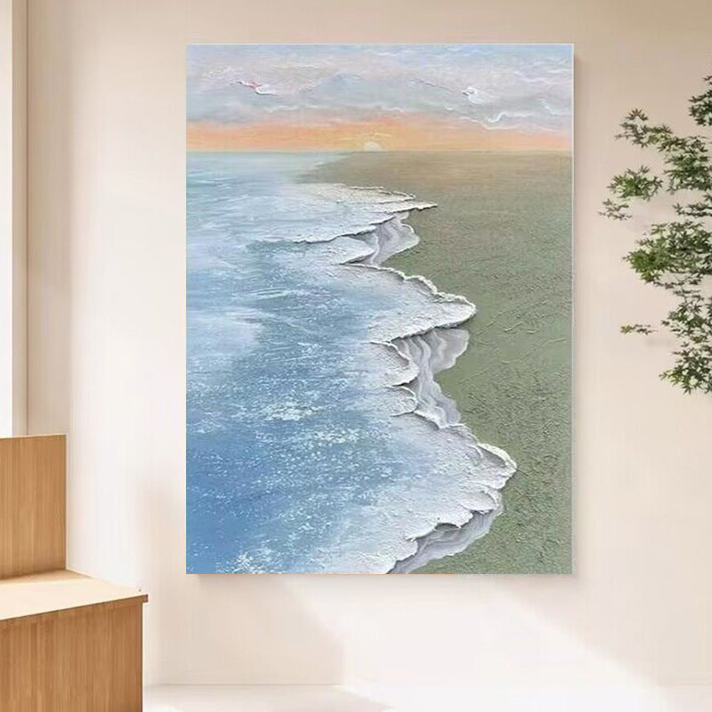 Küstenabstracte Texturierte Leinwandkunst