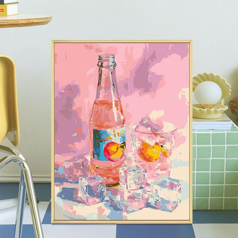 Retro-inspirierte Getränkeflaschen-Canvas-Kunst Brehn