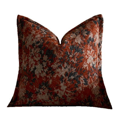 Übergroßes Jacquard Blumen Velours Kissenbezug mit verdecktem Reißverschluss