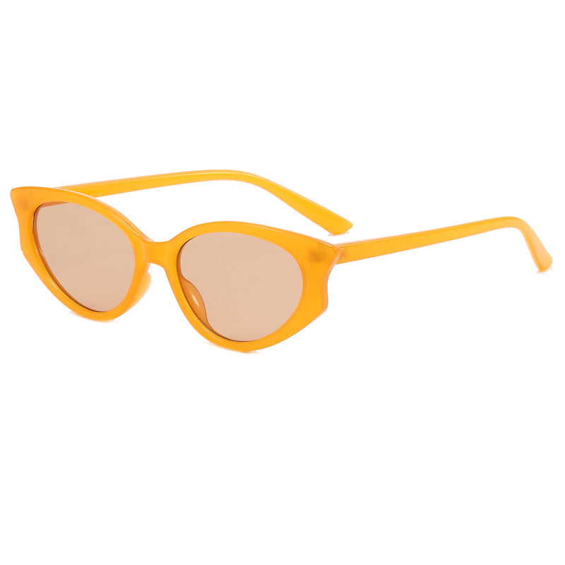 Damen Katzenaugen Sonnenbrille mit transparentem Rahmen Brehn