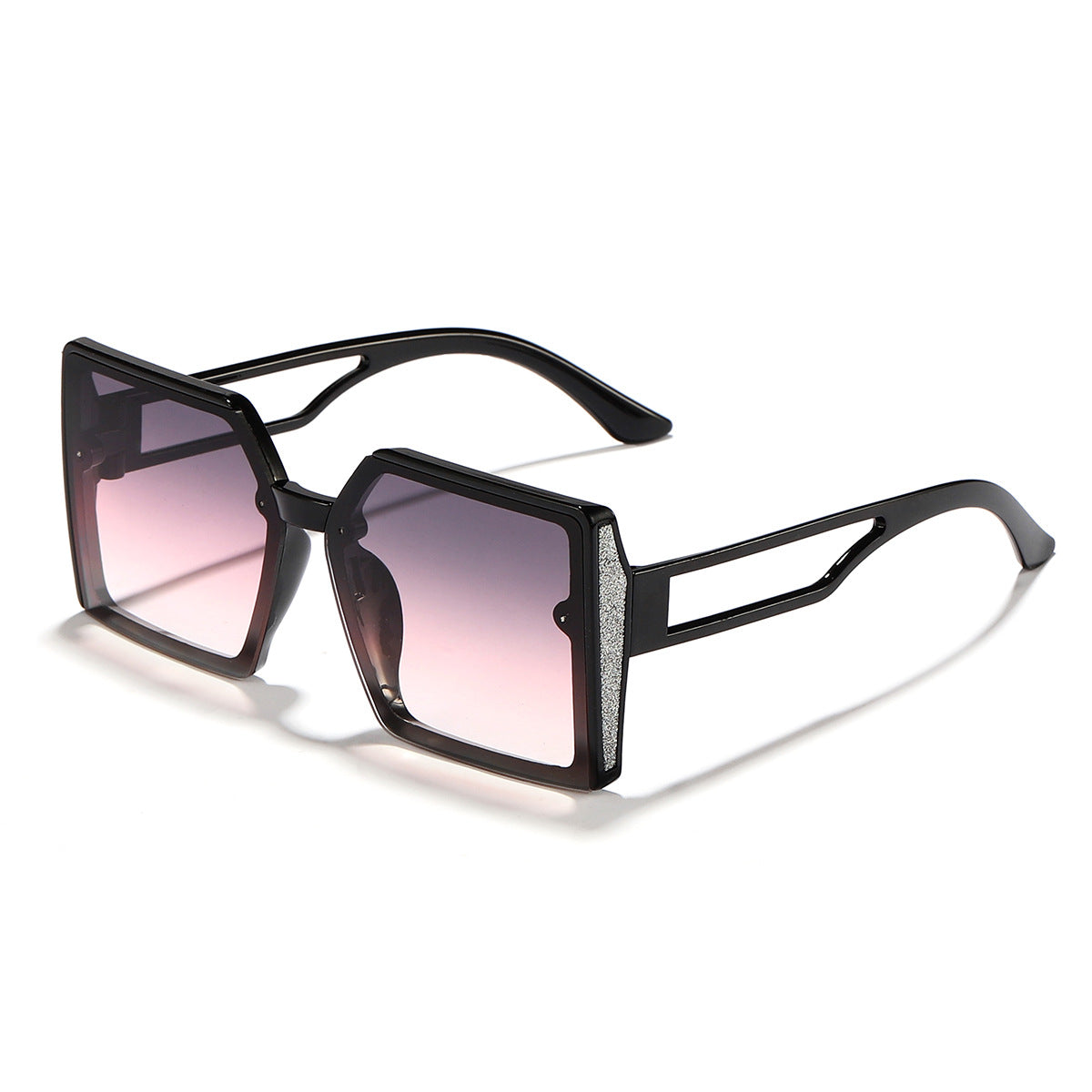 Damen Sonnenbrille mit einzigartigem quadratischem Rahmen und funkelndem Akzent Brehn