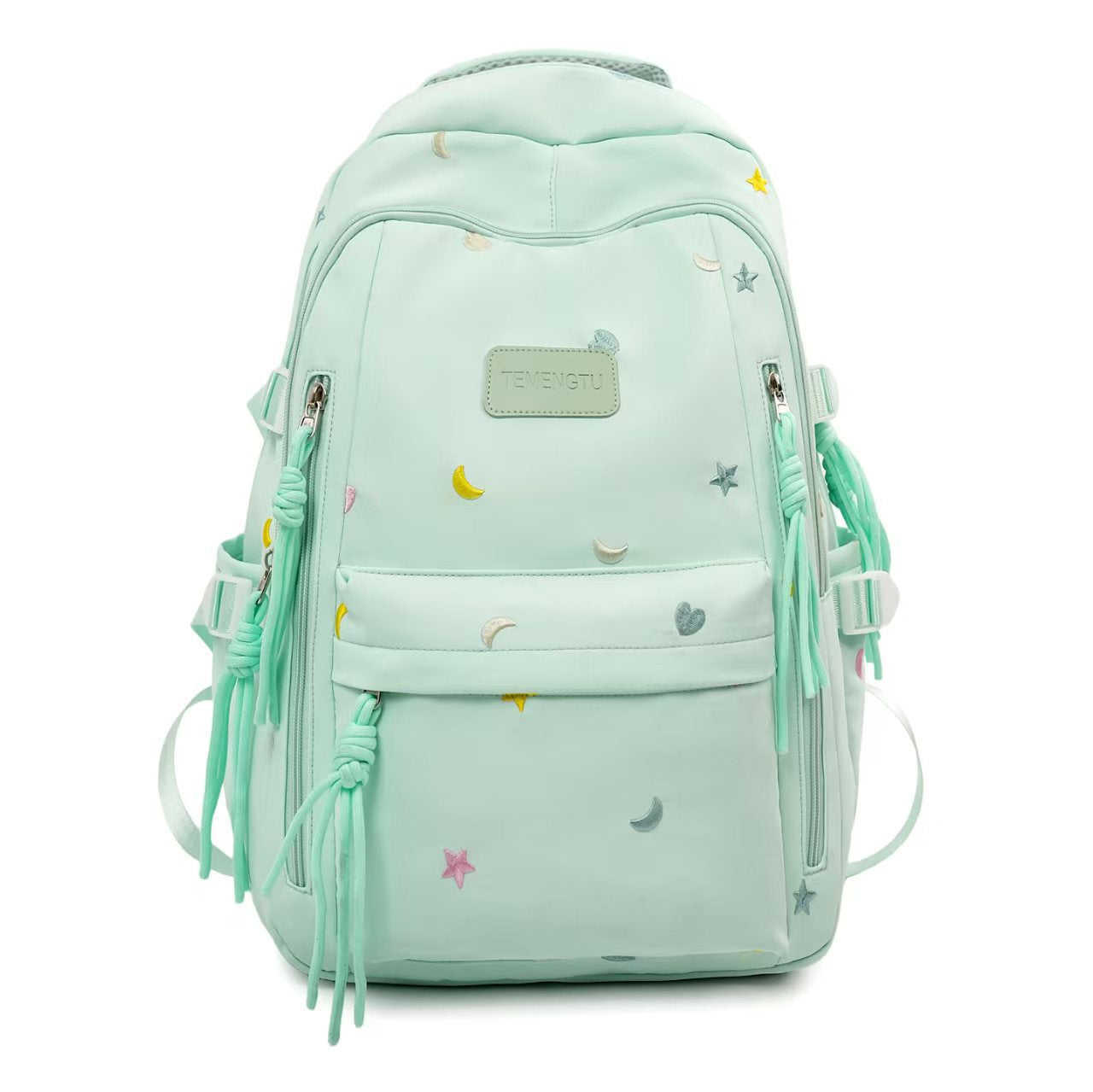 Multi-Taschen Bestickter Rucksack Brehn