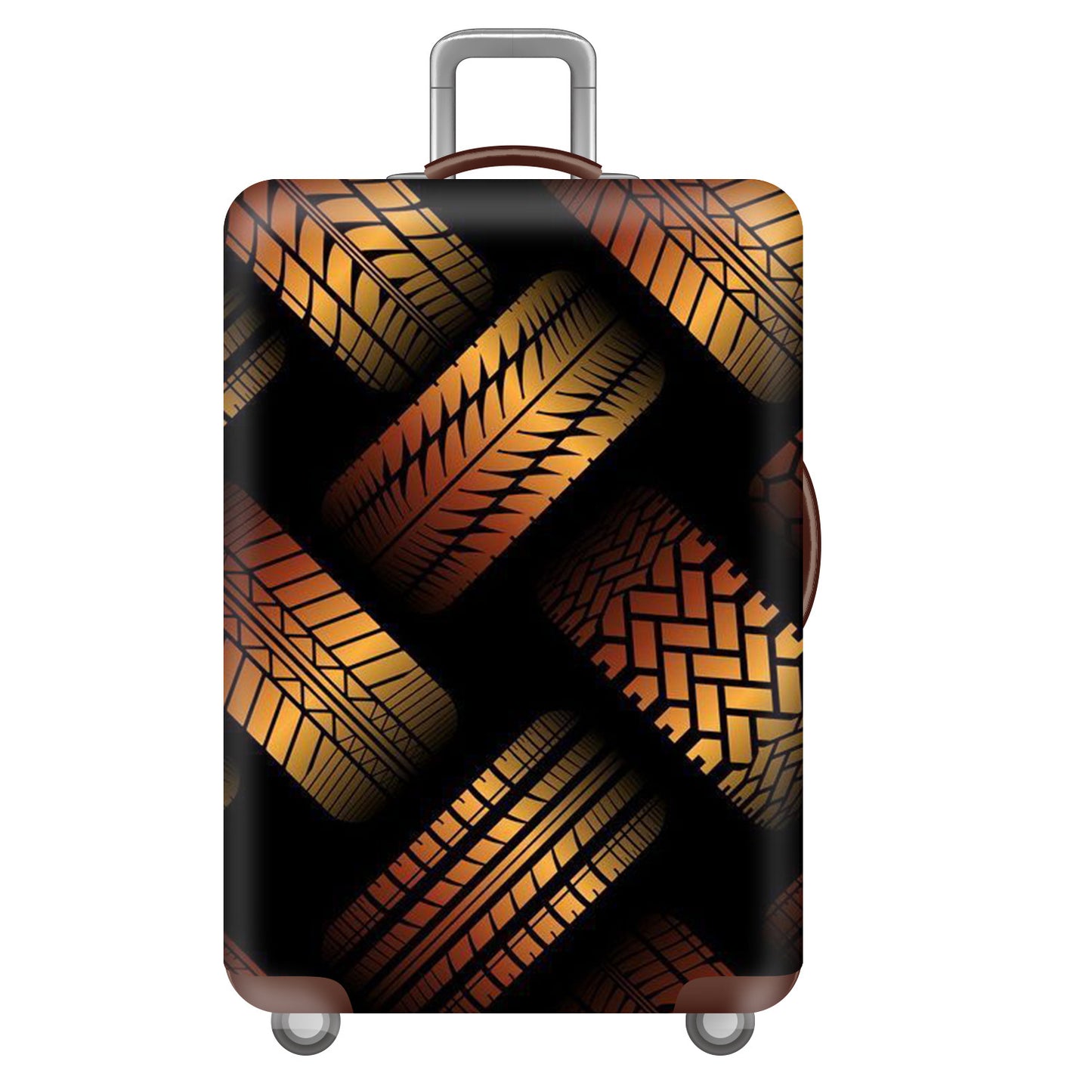 Unisex nan robuster Hartschalen-Trolley mit Polycarbonat-Außenschale und Autoemblem-Motiv Brehn