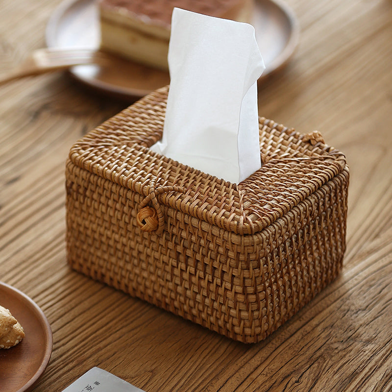 WillowNest Rattan Tissue Box Handgewebt Natürliche Eleganz | Brehn