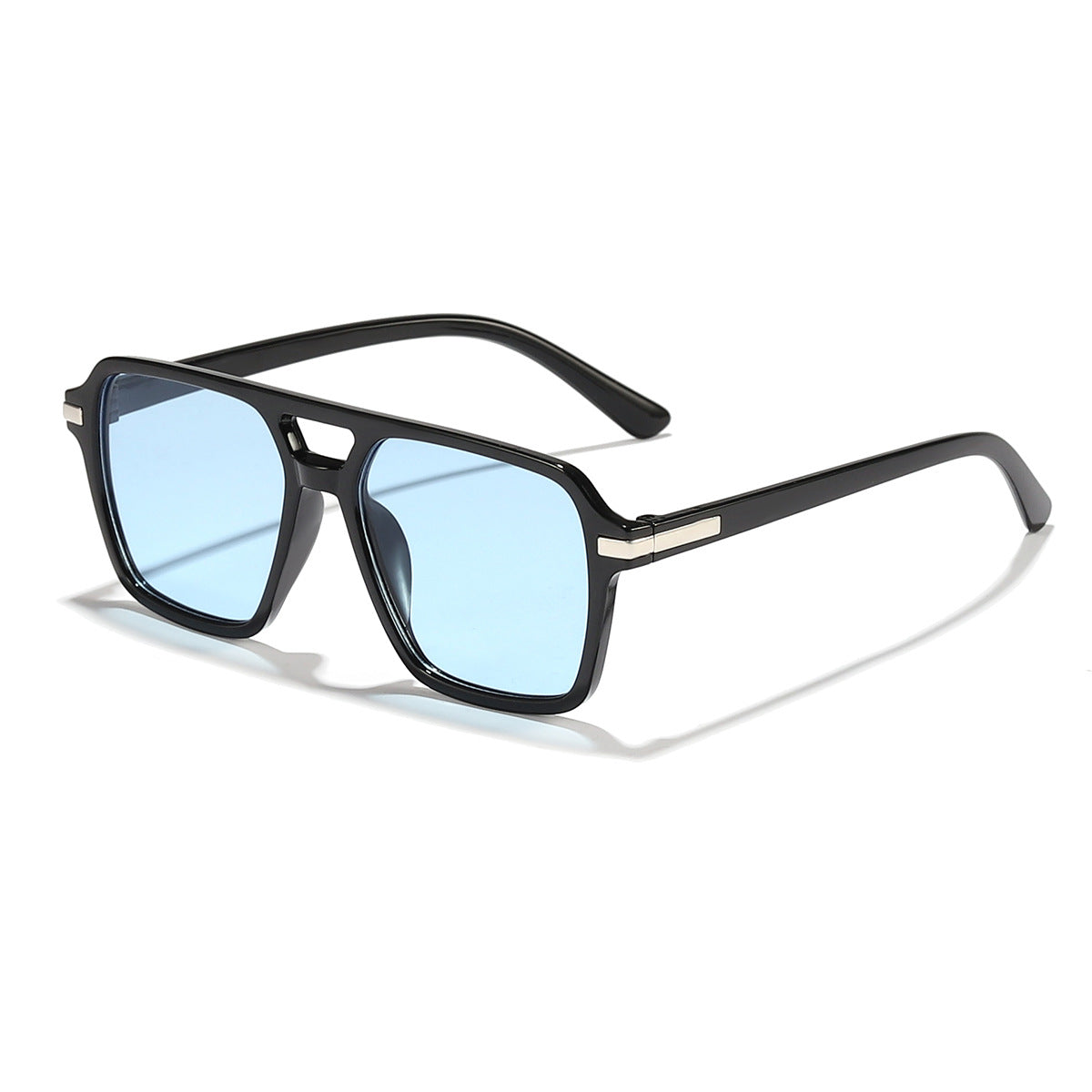 Damen quadratische Sonnenbrille mit elegantem transparentem Rahmen Brehn