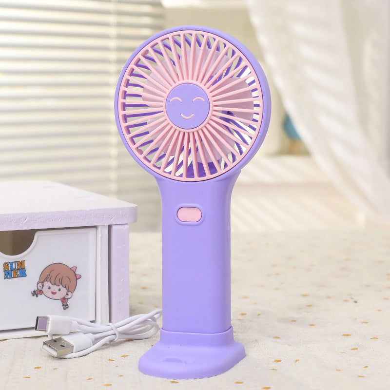 Damen Tragbarer Handventilator mit süßem Smiley-Design Brehn