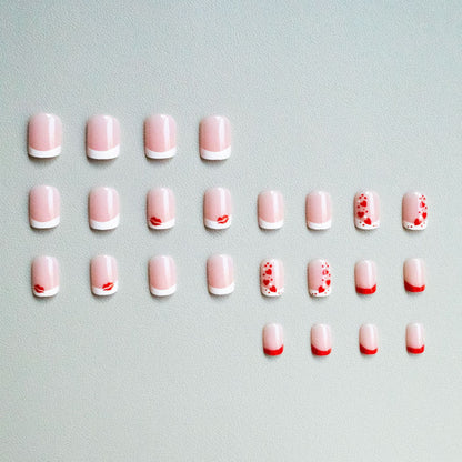 Kreatives Kiss-inspiriertes Nagelkunst-Set