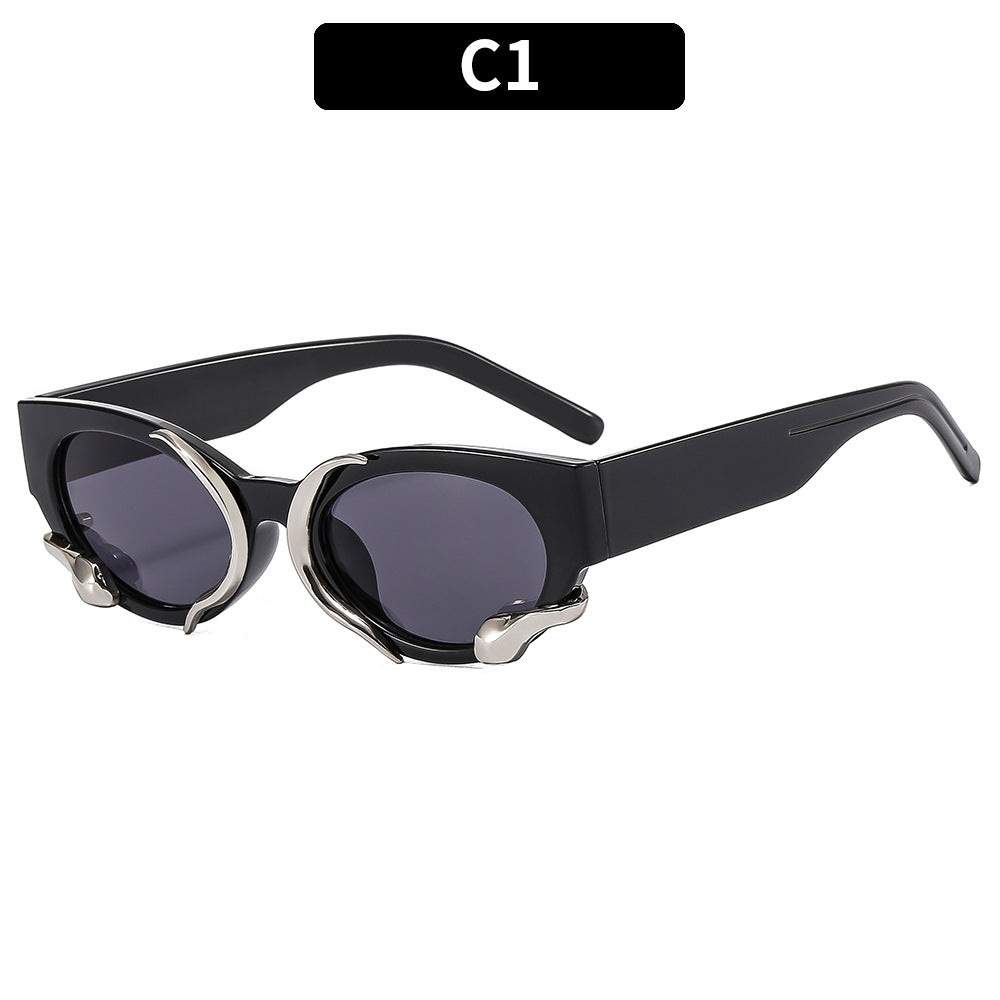 Schicke geometrische Sonnenbrille
