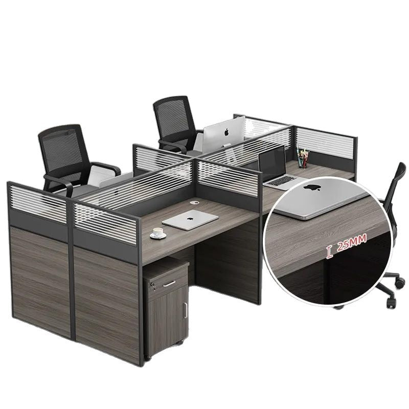Arbeitsplatz mit Trennwand und Stauraum Brehn