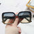 Damen modische quadratische Sonnenbrille mit funkelndem Rahmen Brehn
