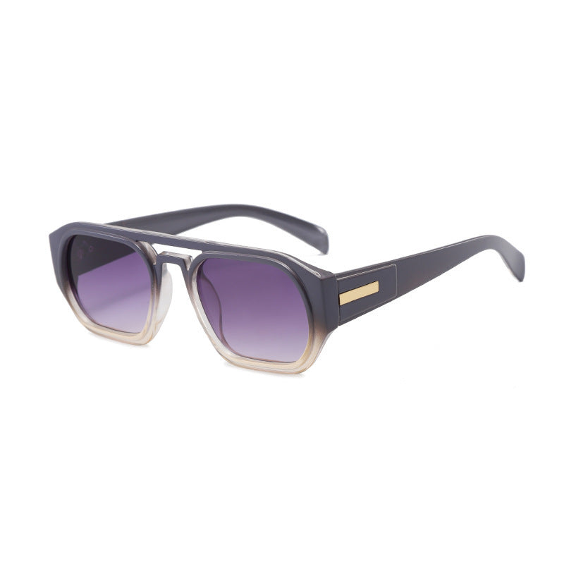 Damen modische rechteckige Brille mit elegantem Metallakzent Brehn