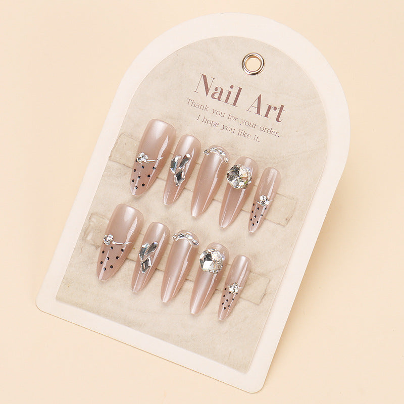 Stylische Press-On-Nageltips mit Leopardendesign Brehn