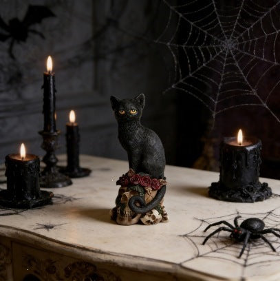 Dekorative schwarze Katzenfigur Brehn