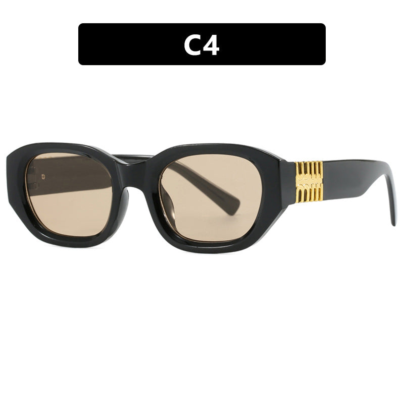 Damen modische Sonnenbrille mit einzigartigem, geometrischem Design und eleganten Akzenten Brehn