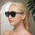Damen stylische Sonnenbrille mit markantem Design Brehn
