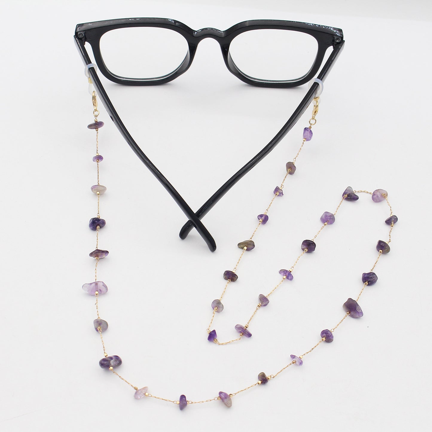 Elegante mit Kristallen verzierte Brillenkette Brehn