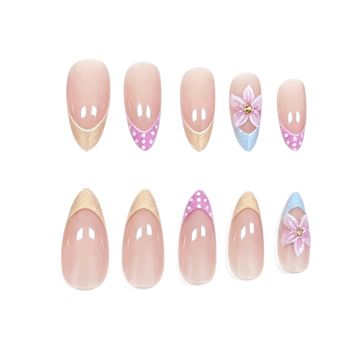 Künstlerische florale Acryl-Nagelerweiterungen Brehn 1789915721