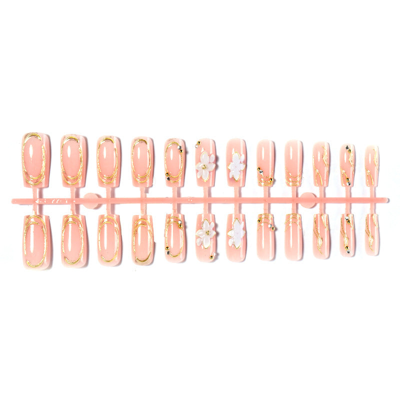 Blumenakzent Press-On Nagelset Brehn