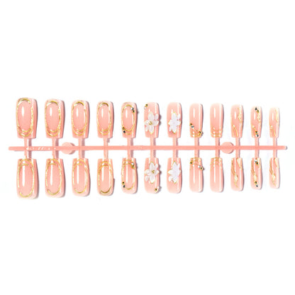 Blumenakzent Press-On Nagelset Brehn