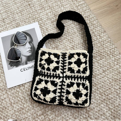 Gehäkelte Umhängetasche mit Folkloristischem Design Brehn
