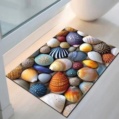 Küstenschalen-Design Badezimmermatte Brehn