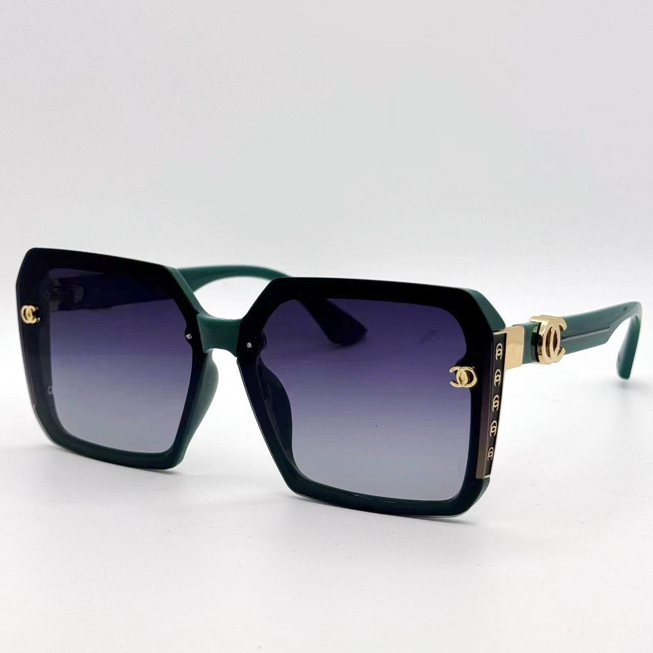Damen Modische Sonnenbrille mit markantem eckigen Rahmen und luxuriösen Akzenten Brehn