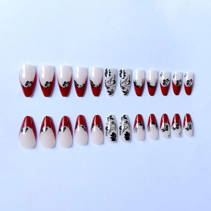 Künstlerische Blumen Stiletto Nagelkunst