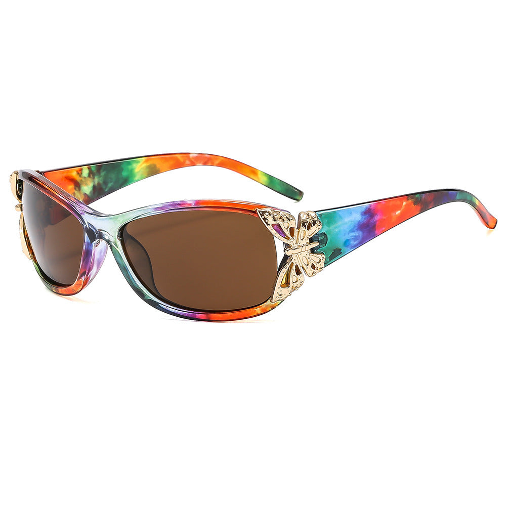 Modebewusste, mit Schmetterlingen verzierte Sonnenbrille Brehn