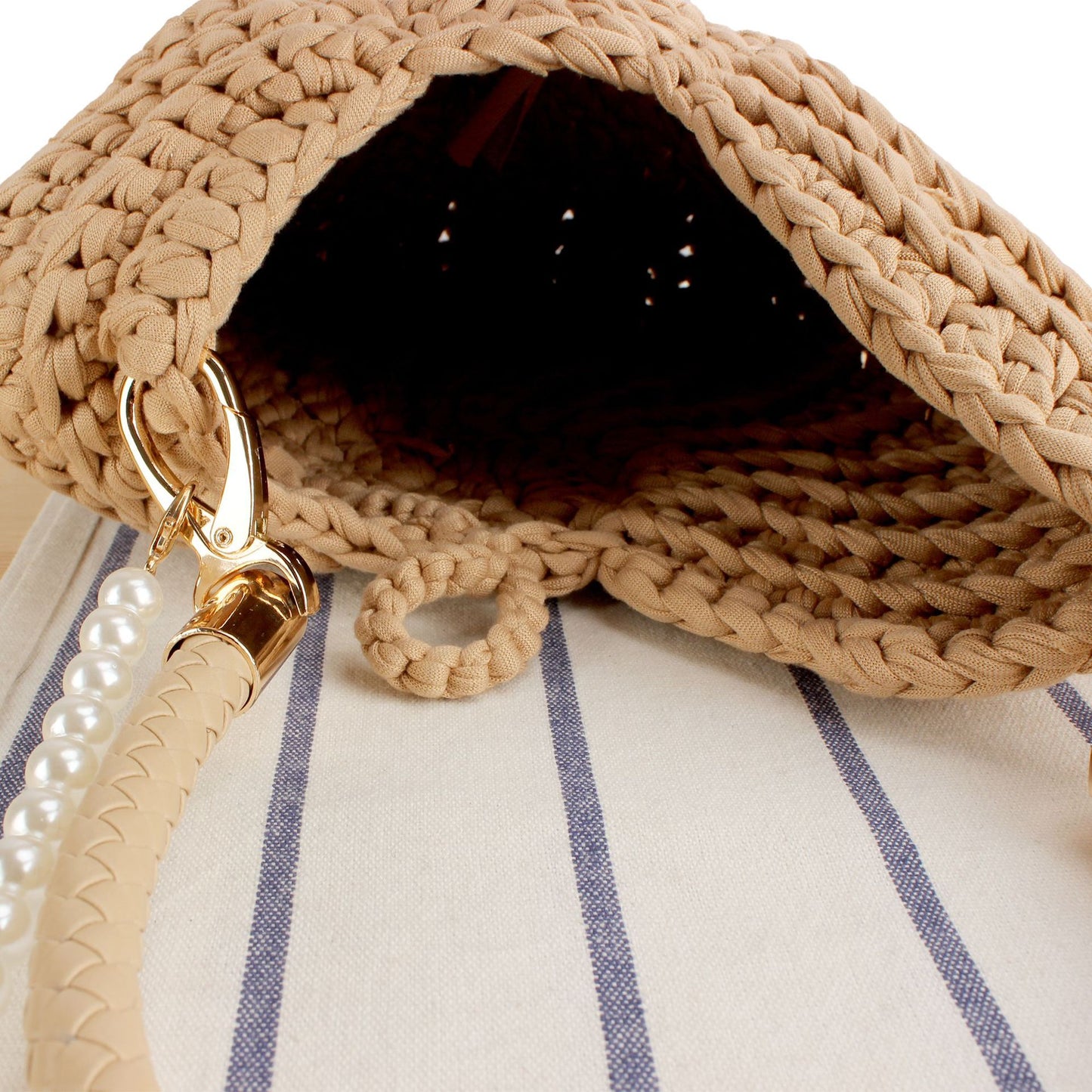 Abendtasche mit Perlverziertem Griff Brehn