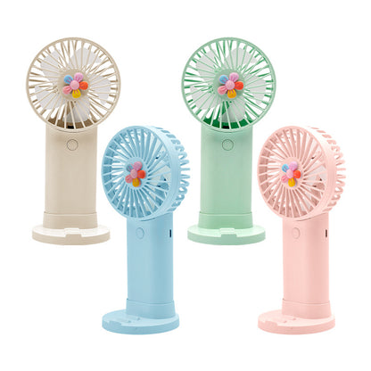 Damen Tragbarer Handventilator mit verspieltem Blumen-Design Brehn