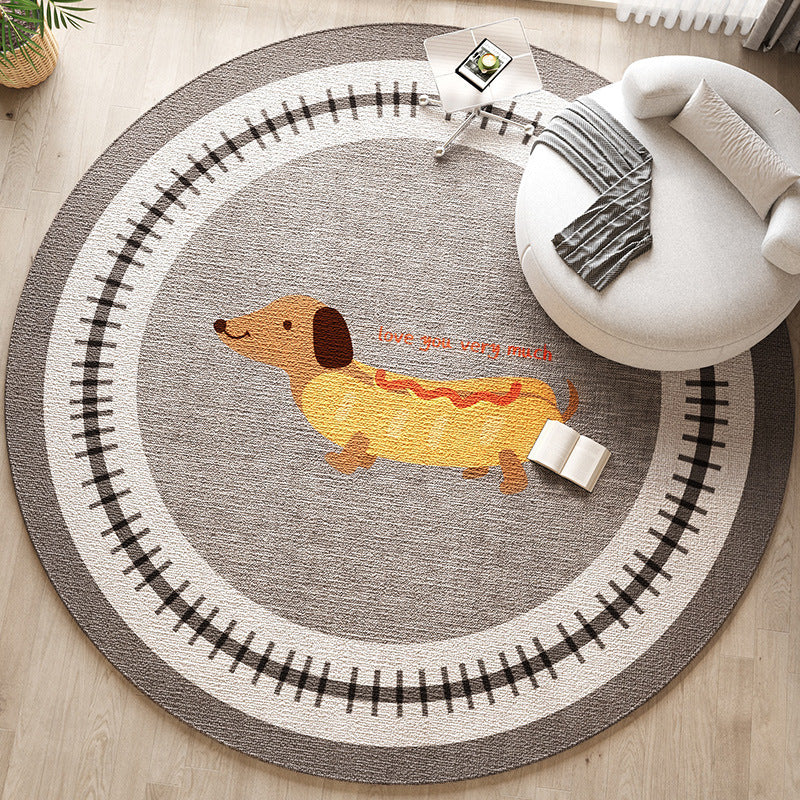 Runder Hundethemen Teppich