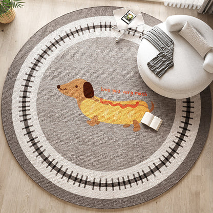 Runder Hundethemen Teppich