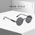 Damen runde modische Sonnenbrille mit feinem Metallgestell Brehn