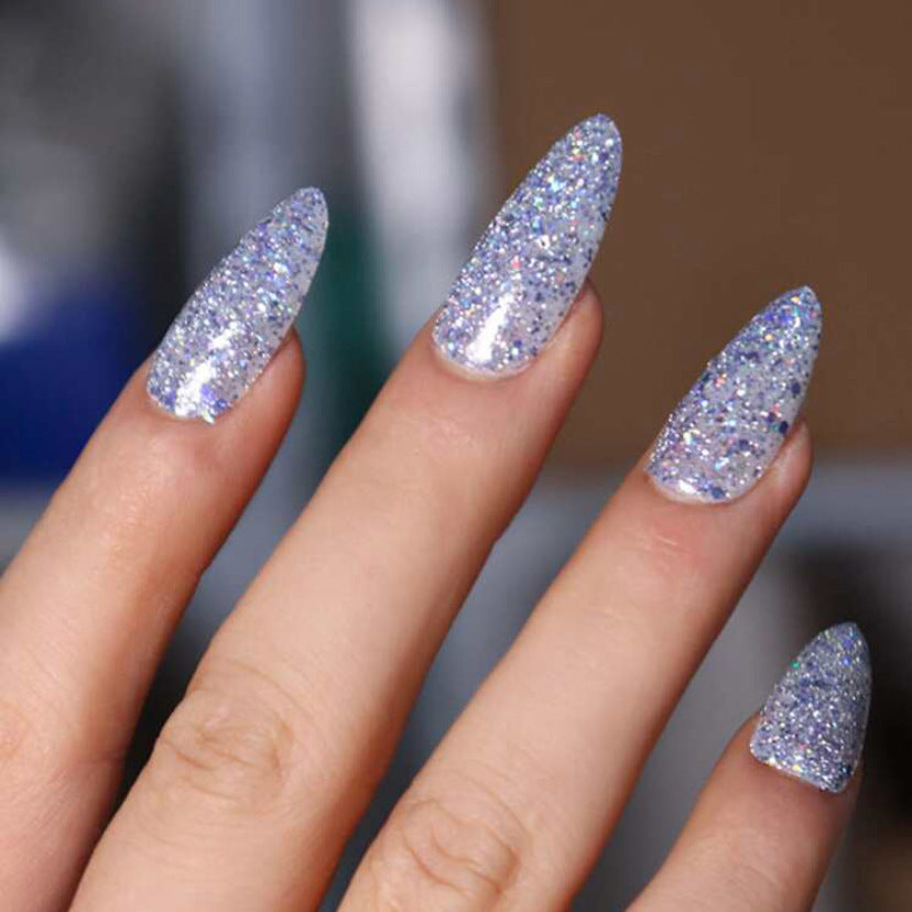 Glitzerndes Stiletto Press-On Nagel Set Brehn