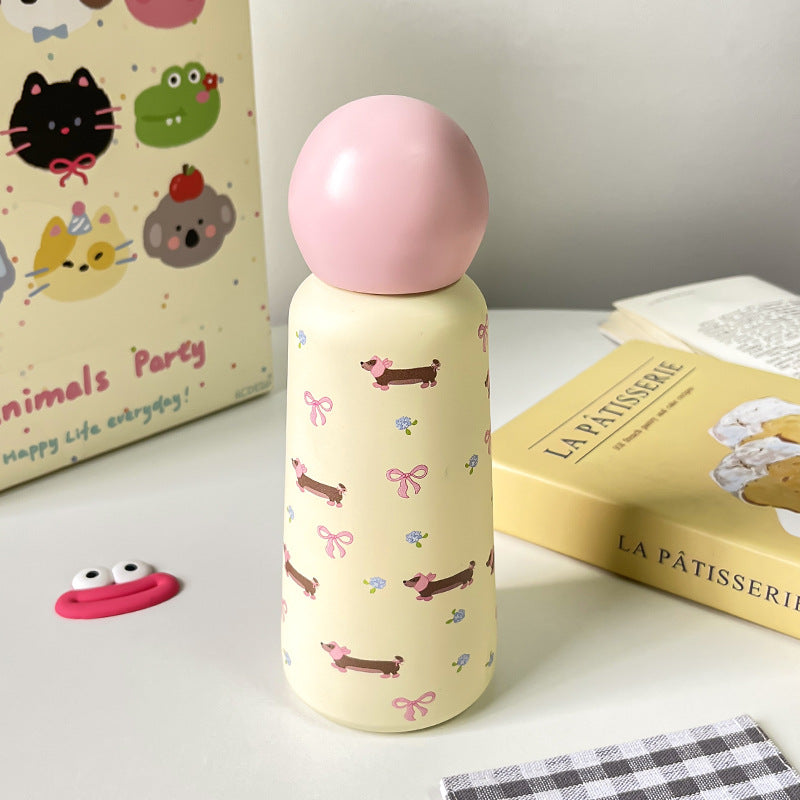 Damen Isolier-Trinkflasche mit lustigem Tiermotiv und ergonomischem Design Brehn