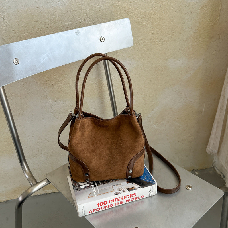 Suede Craft Handtasche