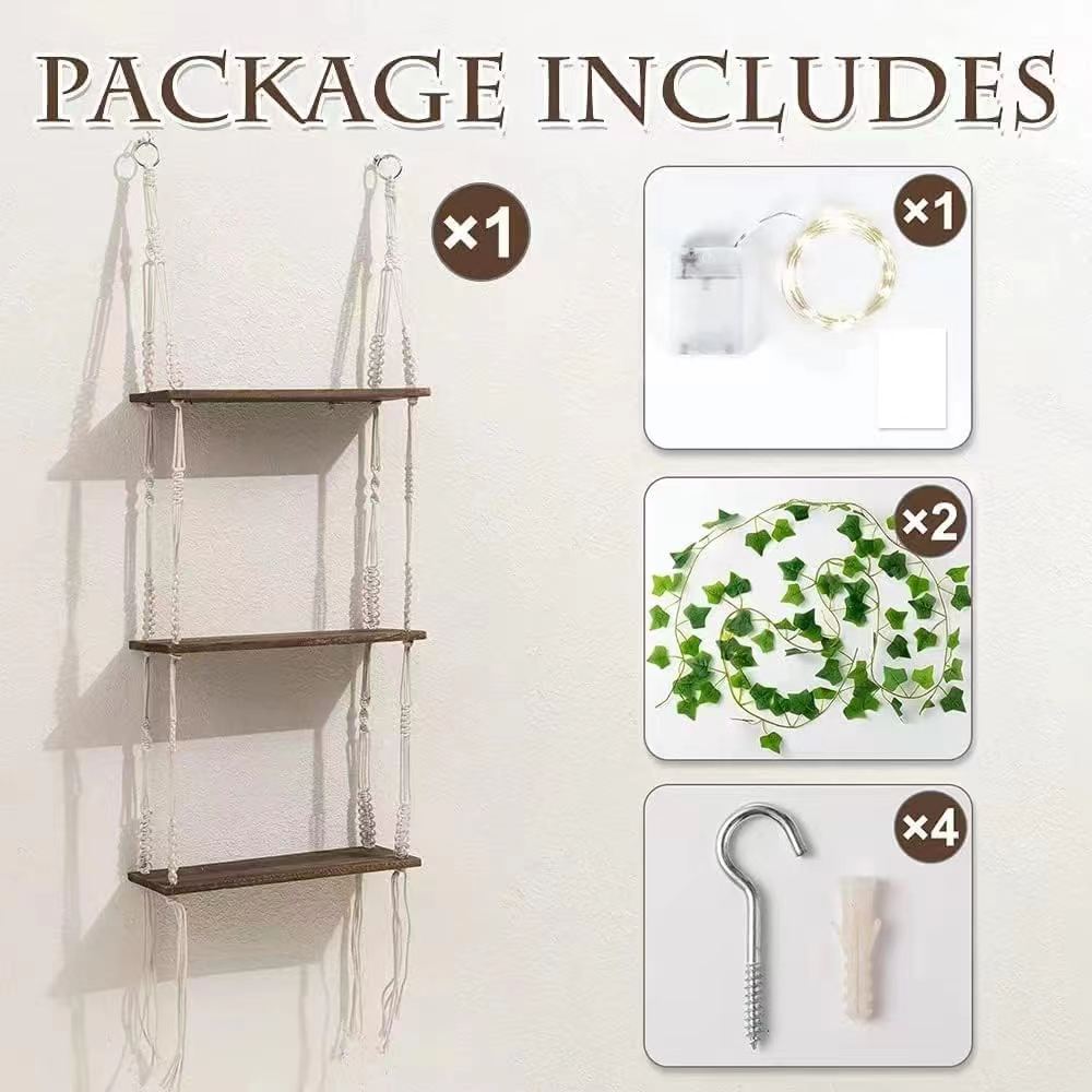Verstellbares Macramé Hänregal