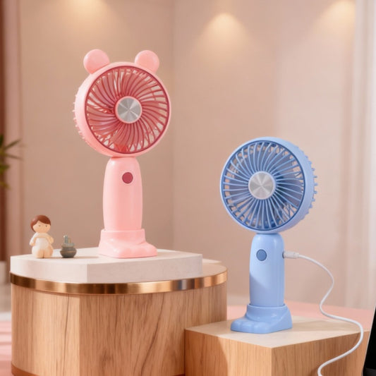 Damen Tragbarer USB Handventilator mit LED-Illumination und ergonomischem Design Brehn