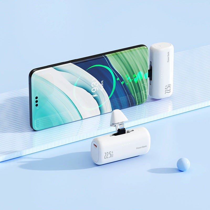 Kompakte Powerbank mit integriertem Ladeadapter Brehn