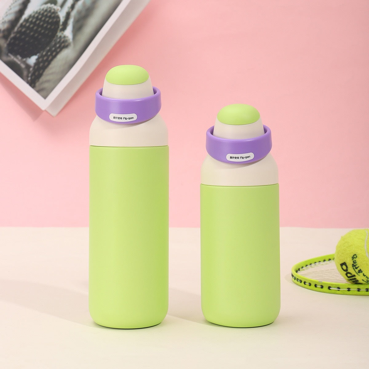 Damen isolierte Trinkflasche mit ergonomischem Verschluss Brehn