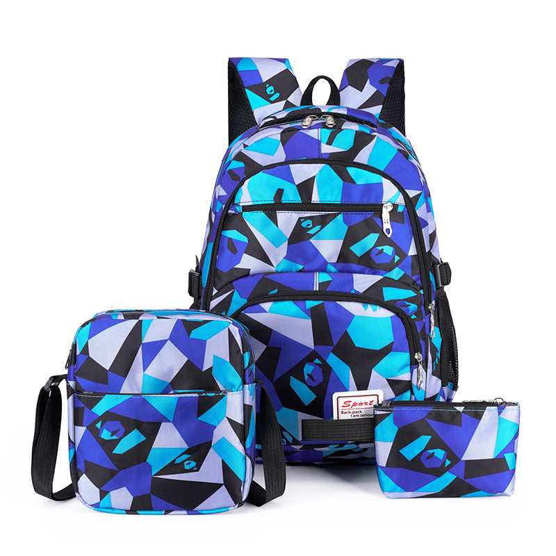 Vielseitiges Rucksack-Set mit Kreativen Geometrischen Mustern Brehn
